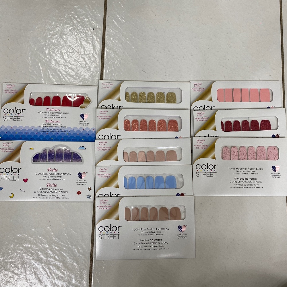 Lot of 10 New Color Street Nail Polish Strips